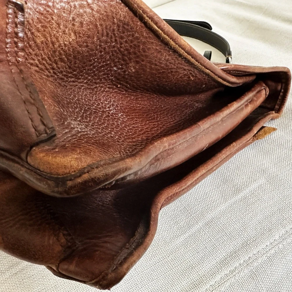 Michael Bianco Vintage Leather Briefcase – Made in USA